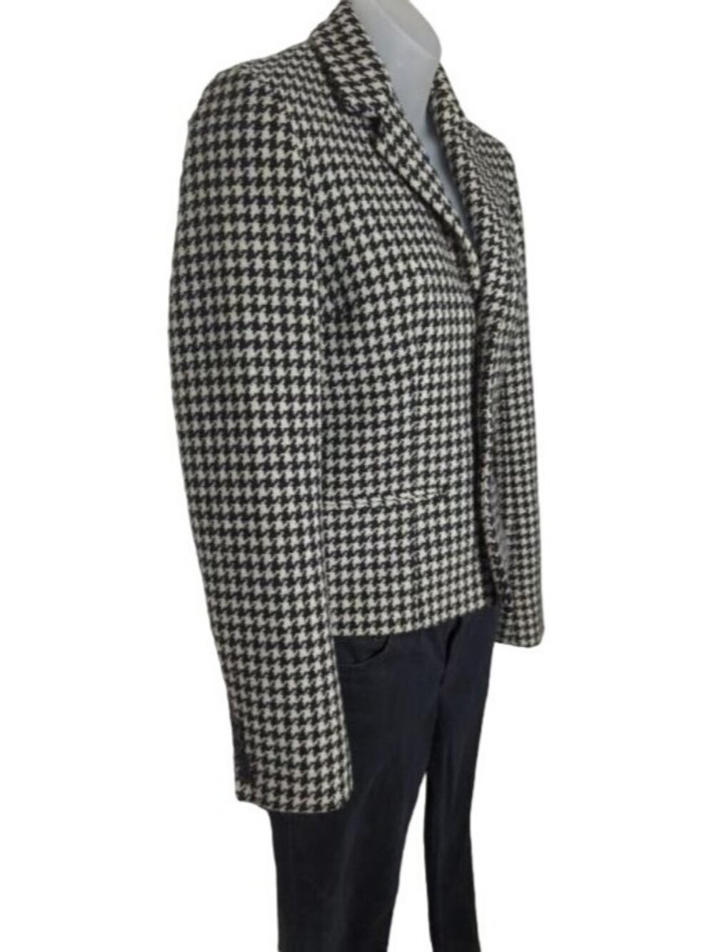 Ralph Lauren Houndstooth Wool Jacket XS & Black Jeans Modern Straight Ankle 2P - Picture 3 of 10